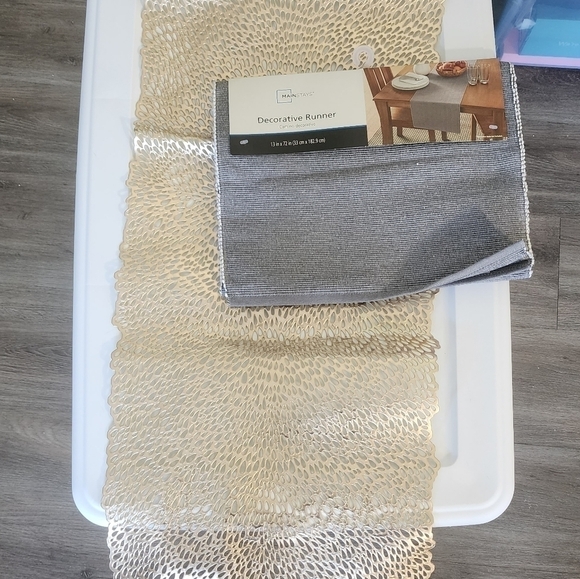 Decorative table runners silver and gold color - Picture 4 of 8